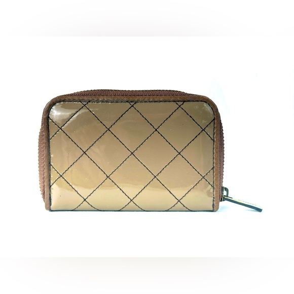 💎BURBERRY Logo Quilted Leather Zip Around Coin Purse Wallet - Picture 3 of 12